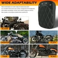 thumbnail image 2 of Universal New Motorcycle Black Suction Cup Rear Pillion Passenger Pad Seat For Harley Dyna Sportster Bobber Chopper Cruiser 883, 2 of 6