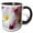Black/White, variant on 3drose, Usa, Hawaii, Oahu, Close Up of Pink Plumeria Flower, 15oz Two-tone Blue Mug
