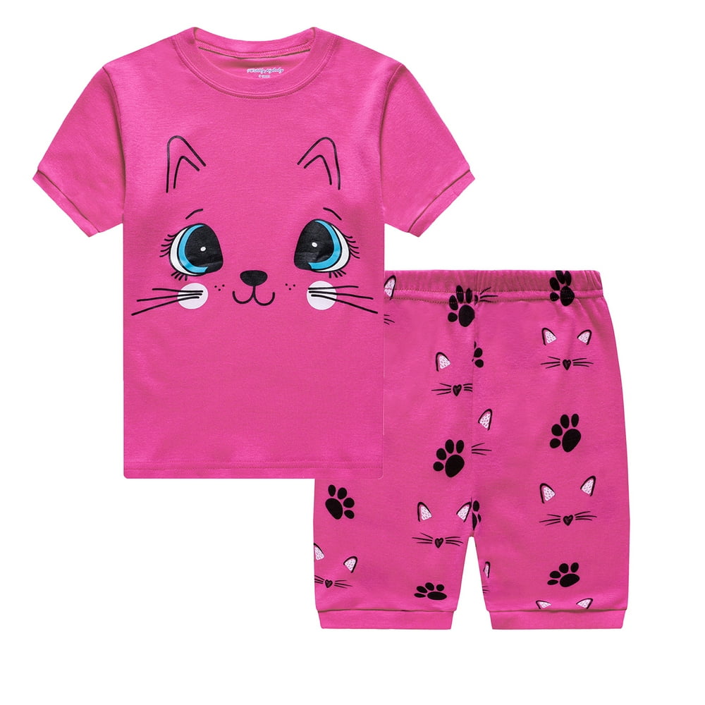 Little Hand Little Hand Girls Short Pajamas Sleepwear Summer Toddler