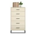 thumbnail image 4 of Novogratz Kelly 5 Drawer Dresser, Ivory Oak, 4 of 16