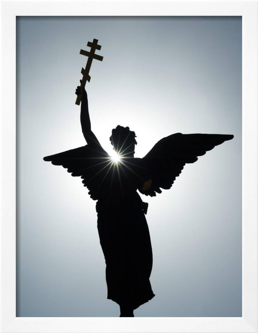 Angel Figure Independence Monument Tallinn Estonia Framed Print