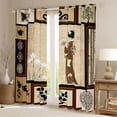 thumbnail image 2 of Homewish Ancient Geisha Princess Black Out Curtains, Lotus Flower Floral Curtains Pack of 2 (42x63 Each), Vintage Japanese Style Bedroom Curtains, Black Out Curtains Decor, 2 of 6