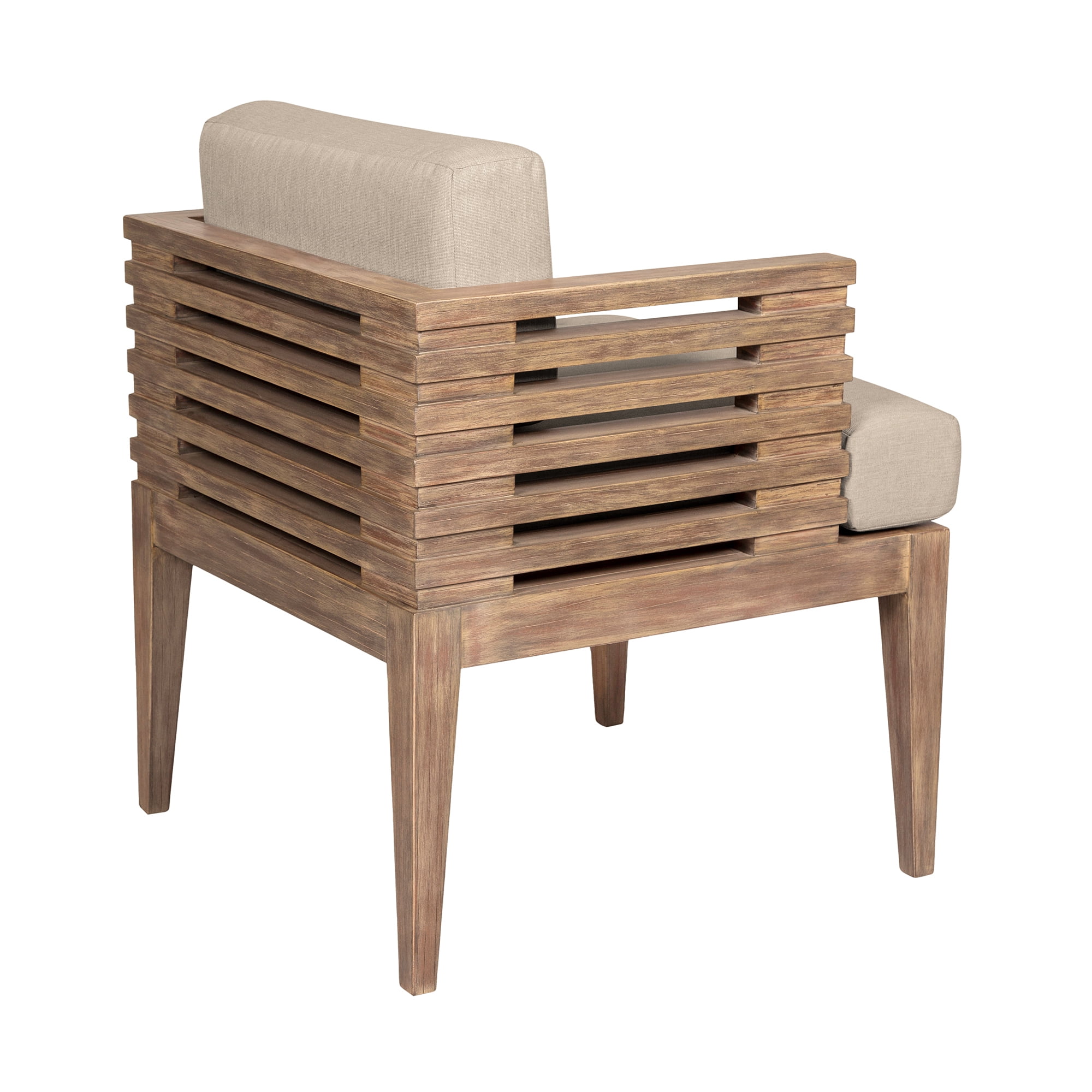 Vivid Outdoor 5 Piece Dining Set in Light Eucalyptus Wood with Cushions