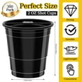 thumbnail image 2 of chalian 300 Pack 2oz Plastic Shot Glasses - Disposable Shot Glasses Mini Shot Cups for Wedding, Holiday, Party, 2 oz Shot Cups for Beer, Vodka, Whiskey, Tequila, Snacks (Black), 2 of 14