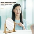 thumbnail image 4 of Miangastore Tabletop Wood Mirror Creative Swivel Makeup Mirror Women Vanity Mirror, 4 of 8