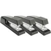 (3 pack) (3 Pack) Universal Classic Full-Strip Stapler, 15-Sheet Capacity, 3 1/2" Throat, Black
