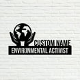 thumbnail image 4 of Handmadetneonsign Environmental Activist Metal Nameplate, Environmental Activist Desk Nameplate, Desk Name Plate Decor, 4 of 5