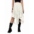thumbnail image 3 of Women'S Renaissance Flowy Fairy Skirt Y2k Contrast Lace Layered Asymmetrical Midi Skirts Milky White XS, 3 of 9