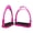 rose red, variant on 1Pair Equestrians Stirrups Treads with Nonslip Rubber Pad Horse Stirrups High Strength Riding Stirrups Safety Horse Ride