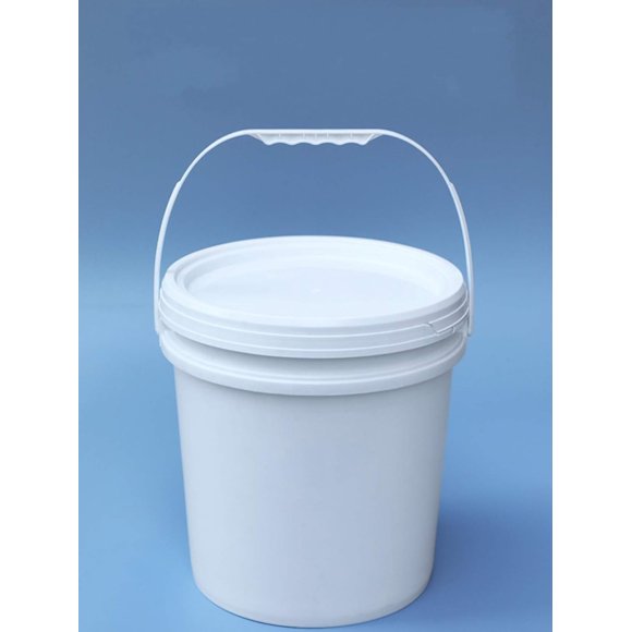 SURJDE 2 Pack (5L White) Plastic Bucket with Lid and Handle Food Grade Container Leakproof,Food Storage Container