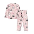 thumbnail image 2 of Goofa Cute Cartoon Panda Printed Women’s 2 Piece Pajama Set Super,Pajamas Women's Long Sleeve Sleepwear Soft Button Down Loungewear Pjs Lounge Set Nightwear-Medium, 2 of 9