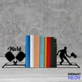thumbnail image 2 of Handmadetneonsign Pickleball Man Metal Bookends, Player Name Bookend, Sport Table Bookshelf Decor 045300, 2 of 4