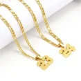 thumbnail image 3 of HIJONES Men's Stainless Steel Athletes Number 00-99 Necklaces Sport Pendant Chain Baseball/Basketball/Football Team Inspiration Jewelry Gold Number 80, 3 of 6