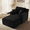 Black, variant on EHANCIS 65.4" Chaise Lounge Chair Indoor, Oversized Deep Seat Boneless Couch, Comfy Upholstered Sleeper Sofa Bed with 3 Pillows, Corduroy Cloud Reading Chairs for Living Room,Bedroom,Black