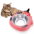 thumbnail image 1 of Bol pour Animaux en Acier Inoxydable, Bol d'Alimentation Détachable pour Chiot, Bol d'Eau pour Chat avec Base, 1 of 10
