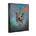 thumbnail image 3 of Stupell Industries Fractal Dreamcatcher Jaguar Graphic Art Jet Black Floating Framed Canvas Print Wall Art, Design by Karin Roberts, 3 of 6