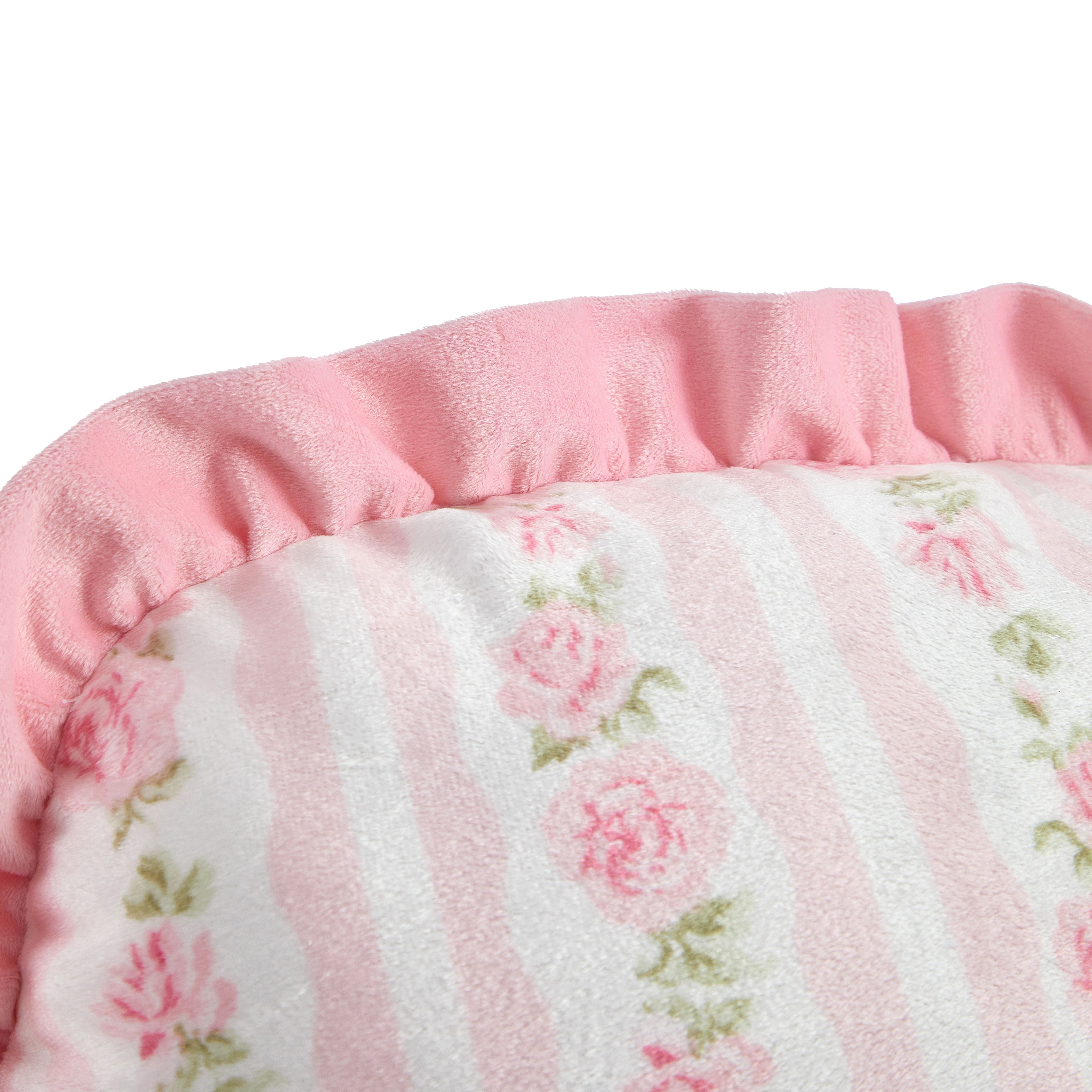 Urban Shop 35"x22" Pink Floral Stripe Backrest Pillow photo 5