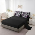 thumbnail image 5 of Feelyou Grey Purple Square Twin Bedding Sets 7-Piece, Retro Abstract Bedding Comforter Set, 5 of 8