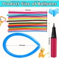 thumbnail image 6 of 400PCS Long Balloons,Assorted Color Twisting Animal Balloons,260Q Magic Modeling Balloons,Thickening Latex Twisting Balloons for Animal Shape Birthday Clowns Party Wedding Decorations, 6 of 7