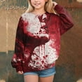 thumbnail image 2 of KPOPLK girls Girls Hoodies Cute Cat Ear Long Sleeve Sweatshirts(7-8 Years,Wine), 2 of 6