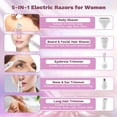 thumbnail image 2 of OCTMOM Electric Razor for Women,  5 in 1 Electric Shaver Bikini Trimmer for Lady, Versatile Facial Grooming for Female, 2 of 6