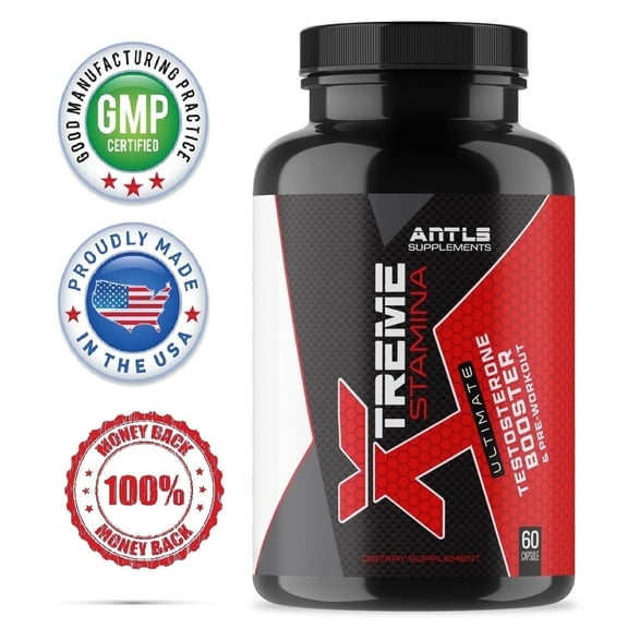 Testosterone Booster Pills for Men with Horny goat weed,Tribuls,Maca, Tong kat ali 200:1, D-Aspartic acid ANTLS SUPPLEMENTS 60 Capsules.
