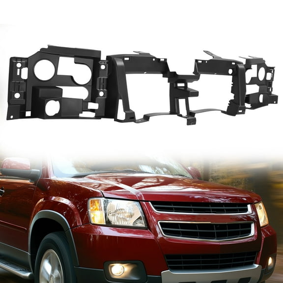 Kojem Front Header Panel for 2002-2009 Chevy Chevrolet Trailblazer EXT GM1221125, 15831182 Headlamp Mounting Grille Plastic