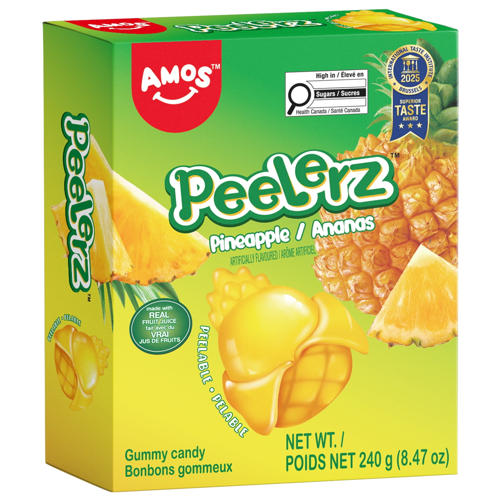 新品　164 GUMMYS Pineapple Yellow Ice Ber Gummy Bears Pineapple Bulk Tropical Flavored Yellow Gummy Candy