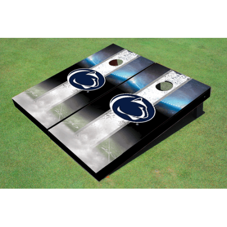 Penn State University Nittany Lions Field Long Stripe Matching White Themed Cornhole Boards