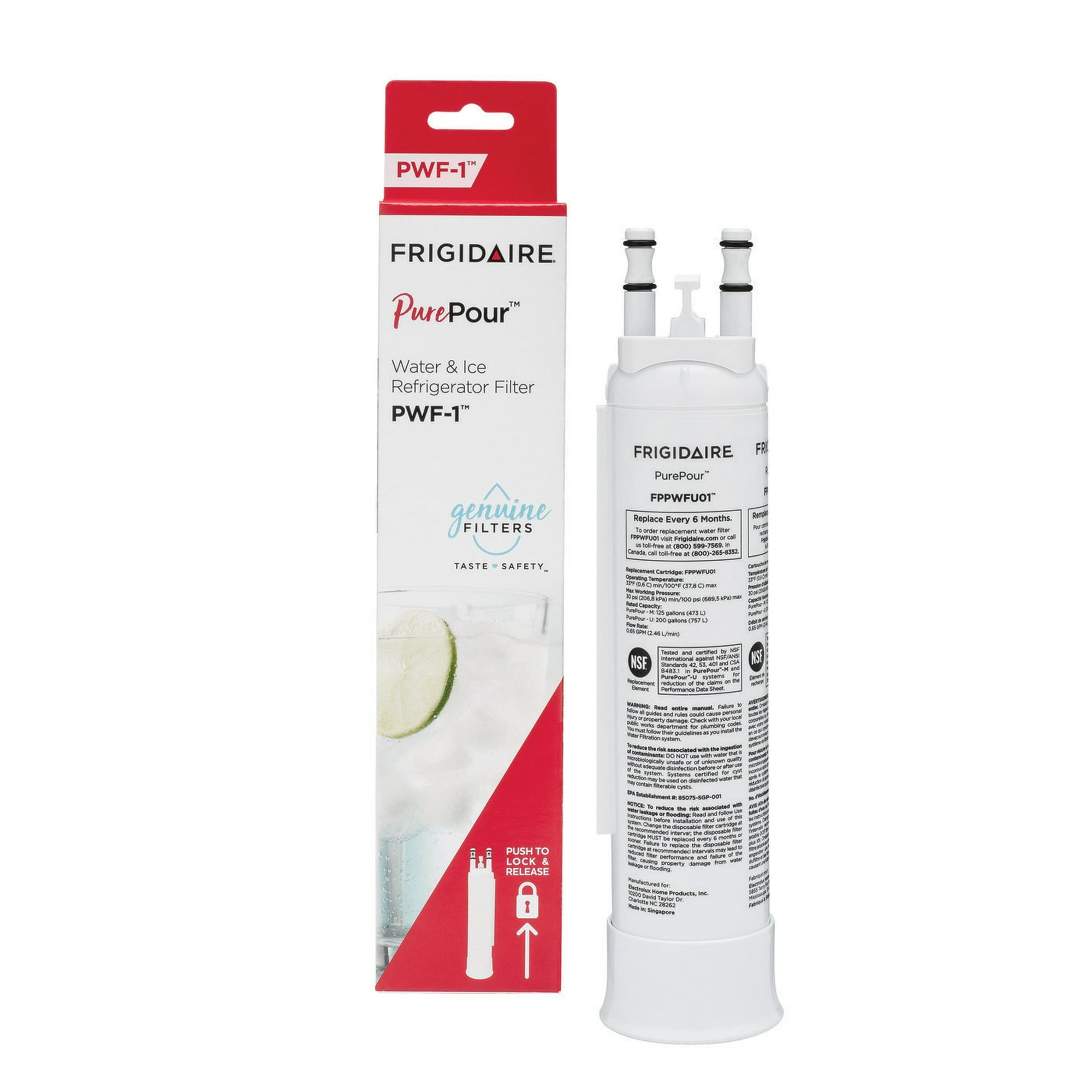 2-Pack For Frigidaire  PurePour Refrigerator Water Filter PWF-1 (FPPWFU01)
