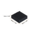 thumbnail image 2 of Uxcell 1Pcs 50x50x15mm Heatsink Aluminum Radiator With Thermal Sticker for Chip CPU, Power Transistor, FET, IC,Black, 2 of 6