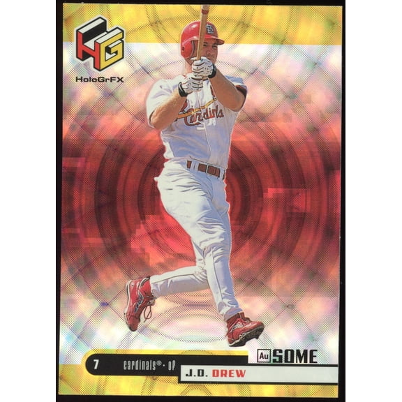 1999 Upper Deck HoloGrFX AuSome J.D. Drew #7 RC St. Louis Cardinals Baseball Card