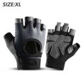 thumbnail image 2 of Guantes de entrenamiento Hombres Mujeres Levantamiento de pesas Gimnasio Ejercicio Ciclismo Protección completa de la palma Guantes transpirables (gris), 2 of 6