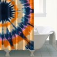 thumbnail image 4 of Orange Purple Blue Tie Dye Mandala Pattern Shower Curtain 72"x72" ,Bathroom Decorative Shower Curtains Set with 12 Hooks,Modern Waterproof Washable Shower Curtain, 4 of 6