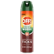 OFF! Deep Woods Tick Repellent V, Long Lasting OutdoorMosquito Bug Spray, 8 oz