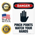 thumbnail image 7 of Pinch Points Watch Your Hands Sign, OSHA Danger Sign, (SI-3900) 24x36 Corrugated Plastic, 7 of 7