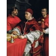 thumbnail image 2 of Raphael 12x14 White Modern Wood Framed Museum Art Print Titled - Portrait of Pope Leo X and his cousins, 2 of 4