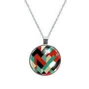 Palestine Glass Circular Pendant Necklace - Stylish Jewelry Necklaces for Women