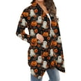 thumbnail image 6 of Womens Halloween Printed Open Front Cardigan Casual Long Sleeve Loose Fit Cute Spooky Pattern Cardigans, 6 of 6