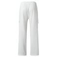 thumbnail image 5 of Rggeeun Men's Pants Casual Straight Fit Comfortable Elastic Waist Pants For Daily Wear Home Relaxation Spring Summer Breathable Soft Fabric Streetwear Trousers, 5 of 5
