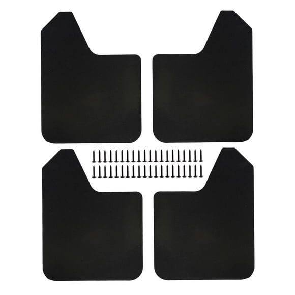 LOVIVER 4x Mudflaps Flaps Exterior Parts Black Universal Car Accessories Guards Mudflaps