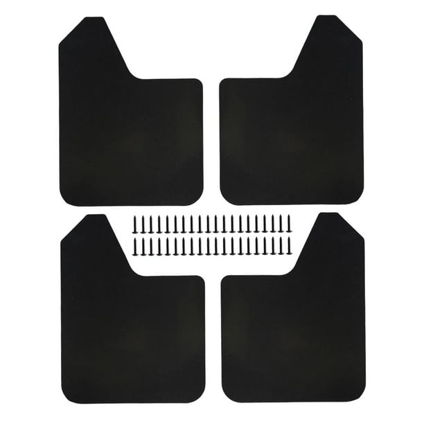 Paquete de 4 guardabarros, accesorios para coche, piezas exteriores universales negras, guardabarros delantero y trasero para camioneta, SUV, camión y Baoblaze Guardabarros universales