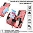 thumbnail image 6 of for Samsung Galaxy S23 Plus Wallet Case, Crossbody Phone Purse with Card Holder for Women, Zipper PU Leather Carrying Cover Gift with Shoulder Strap Kickstand Anti-drop for S23 Plus - Pink, 6 of 8