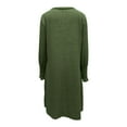 thumbnail image 5 of aohooy Sweater Dresses Women - Ribbed Knit Empire Waist Tunic Dresses Crewneck Long Sleeve Dress with Pockets Green,L, 5 of 7