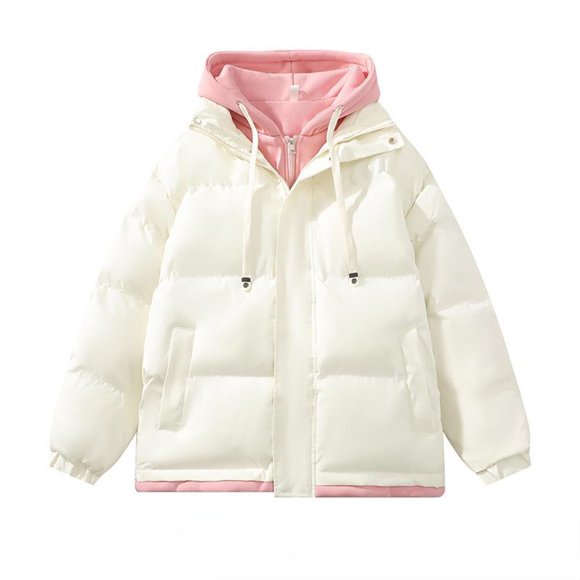 Men's Hooded Padded Coat with Drawstring Hood and Multiple Pockets, Insulated Winter Jacket for Cold Weather Protection and Comfort