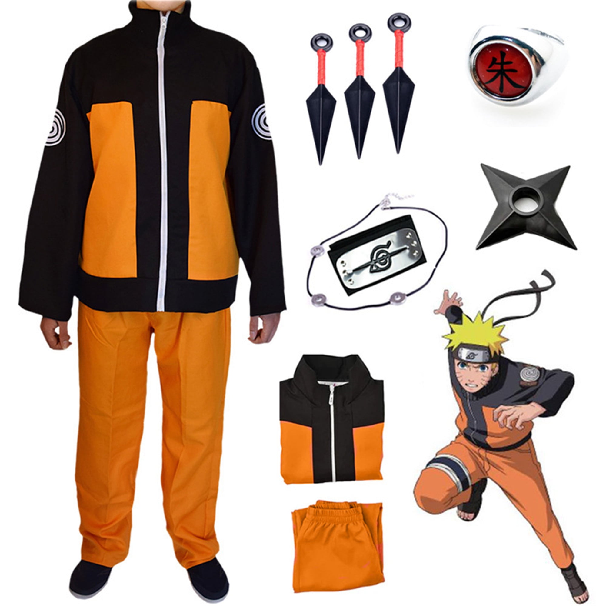 Buy 9PCS Cosplay Kakashi Uzumaki Kakashi Cosplay Costume Kit Online at Lowest Price in India