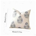 thumbnail image 2 of OCCOA Vintage Floral Print Throw Pillow Cover, Soft Linen Cushion Case for Sofa Couch Bed, 4 Colors Neutral Farmhouse Home Decor, Blue, 2 of 7