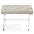 thumbnail image 3 of Cortesi Home  Shayna X bench in Ottoman, Grey Linen, 3 of 4