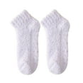 thumbnail image 2 of Aquvino Winter Socks for Women Clearance Solid Color Coral Velvet Adhesive Socks For Children. Winter Plush Thickened Warm And Non Slip Floor Socks, 2 of 5