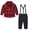 Red, variant on Odeerbi Baby Boy Girl Clothes Toddler Outfit Kids Fashion Gentleman British Style Lattice Pattern Print Long Sleeves 2025 Casual Shirt Overalls Suit Blue